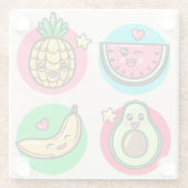 かわいい食品 ガラスコースター (裏面)
