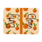 かわいい食洗機きれいな汚れたオレンジ色の磁石 マグネット (横)