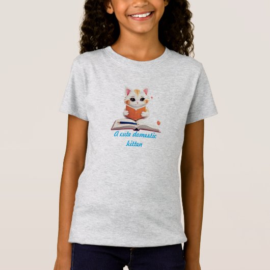 かわいい飼い猫の子猫 Tシャツ (正面)