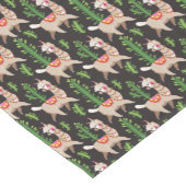 かわいい飾られたラマパターン ショートテーブルランナー (コーナー)