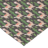 かわいい飾られたラマパターン テーブルクロス (アングル)