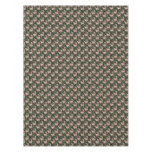 かわいい飾られたラマパターン テーブルクロス (正面)