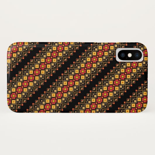 かわいい飾りウクライナの花柄デザイン Case-Mate iPhoneケース (裏面(横))