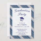 かわいい飾りウクライナパターン卒業パーティー 招待状 (正面)