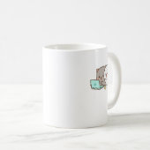 かわいい餅の桃の猫 コーヒーマグカップ (正面右)