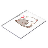 かわいい餅の桃の猫 ノートブック (左側)