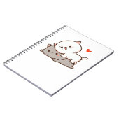 かわいい餅の桃の猫 ノートブック (左側)