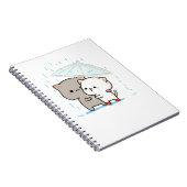 かわいい餅の桃の猫 ノートブック (右側)