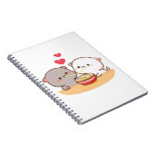 かわいい餅の桃の猫 ノートブック (右側)