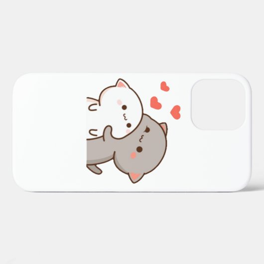 かわいい餅の桃の猫 Case-Mate iPhoneケース (裏面 (横))