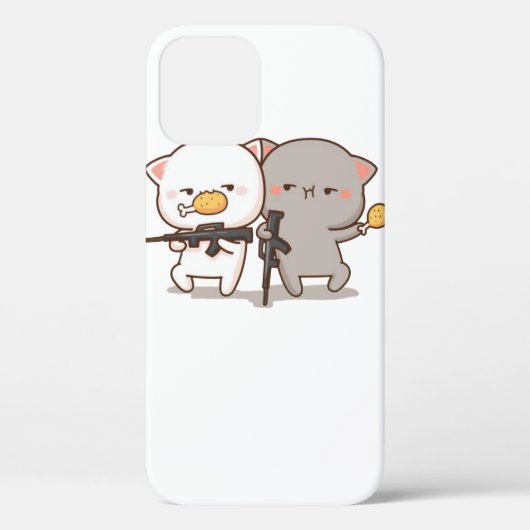 かわいい餅の桃の猫 Case-Mate iPhoneケース (裏面)