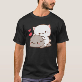 かわいい餅の桃の猫 Tシャツ