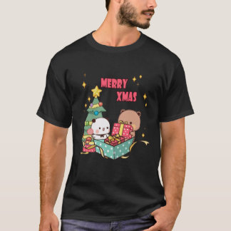 かわいい餅の桃の猫 Tシャツ