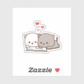 かわいい餅の桃読猫の本 シール (シート)