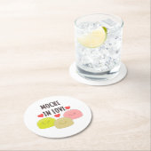 かわいい餅まんがスケッチ ラウンドペーパーコースター (インサイチュ)