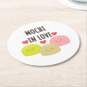 かわいい餅まんがスケッチ ラウンドペーパーコースター (アングル)