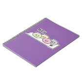 かわいい餅アイスクリームライス日本のグリーンティー ノートブック (左側)