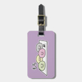 かわいい餅アイスクリームライス日本のグリーンティー ラゲッジタグ (正面縦)