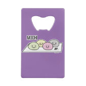 かわいい餅アイスク日本のリーム緑茶 クレジットカード栓抜き (裏面)