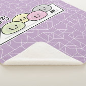 かわいい餅アイスク日本のリーム緑茶 シェルパブランケット (3/4)