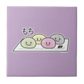 かわいい餅アイスク日本のリーム緑茶 タイル (正面)