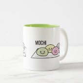 かわいい餅アイスク日本のリーム緑茶 ツートーンマグカップ (正面右)