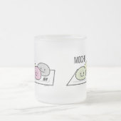 かわいい餅アイスク日本のリーム緑茶 フロストグラスマグカップ (中央)