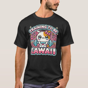 かわいい養成 – Cute おもしろい Anime Gym Cat Tシャツ