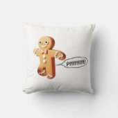 かわいい養殖ジンジャーブレッドマンクリスマス クッション (正面)