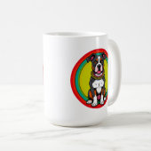 かわいい首輪のキャルトゥーンドッグ コーヒーマグカップ (正面右)