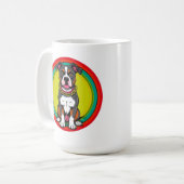 かわいい首輪のキャルトゥーンドッグ コーヒーマグカップ (正面左)