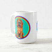 かわいい首輪のキャルトゥーンドッグ コーヒーマグカップ (正面左)