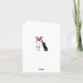 かわいい馬があなたのことを想ってるよ、こんにちは、会いたいな カード (裏面)