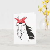 かわいい馬があなたを想ってるよ、こんにちは、会いたい カード (黄色い花)