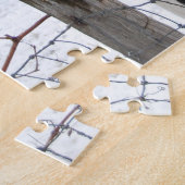 かわいい馬が柵でつつく ジグソーパズル (側面)