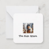 かわいい馬とポニー ノートカード (裏面)