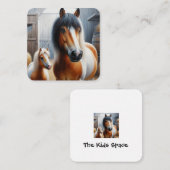 かわいい馬とポニー ノートカード (正面/裏面)