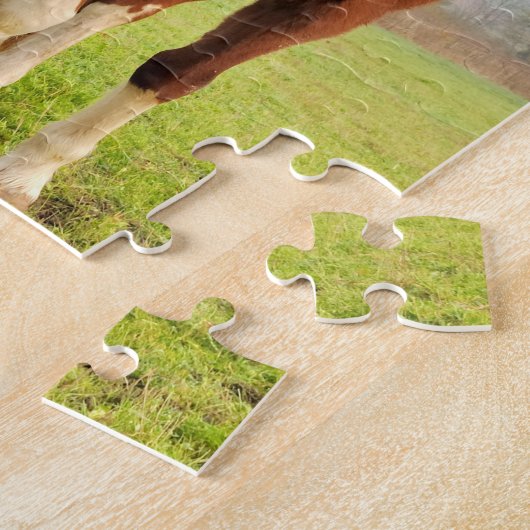 かわいい馬とロバの友人ファーム動物 ジグソーパズル (側面)