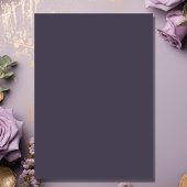 かわいい馬と花の紫と金の誕生日 招待状