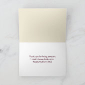 かわいい馬と馬ハッピーマザーズデイ カード (内部)