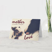 かわいい馬と馬ハッピーマザーズデイ カード (正面)