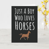 かわいい馬のカード　男の子　赤ちゃん　子供　農場　動物 カード (黄色い花)