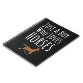 かわいい馬のギフト　赤ちゃん男の子　子供　動物好き ノートブック (左側)