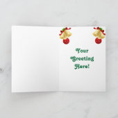 かわいい馬のクリスマスグリーティングカード シーズンカード (内部)