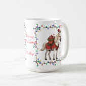 かわいい馬のクリスマスマグ コーヒーマグカップ (正面右)