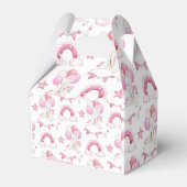 かわいい馬のバルーン虹のベビーガールウォーター色 フェイバーボックス (裏面サイド)