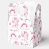 かわいい馬のバルーン虹のベビーガールウォーター色 フェイバーボックス (オープン)