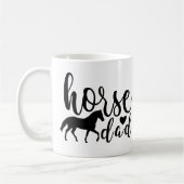 かわいい馬のパパワードアート コーヒーマグカップ (左)