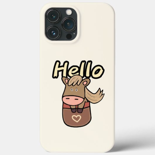 かわいい馬のポケット Case-Mate iPhoneケース (裏面)