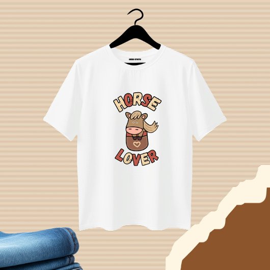 かわいい馬のポケット Tシャツ